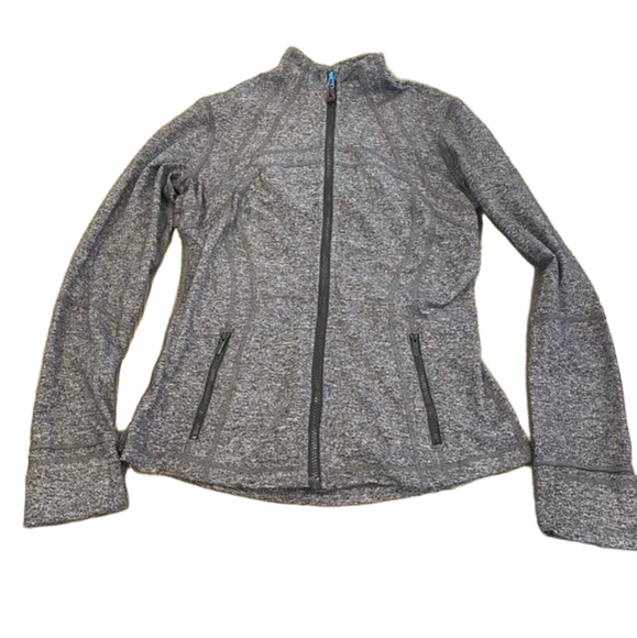 Lululemon Define Long Sleeve Jacket Full-Zip Pockets Heathered Black Women's 10 - Picture 4 of 8